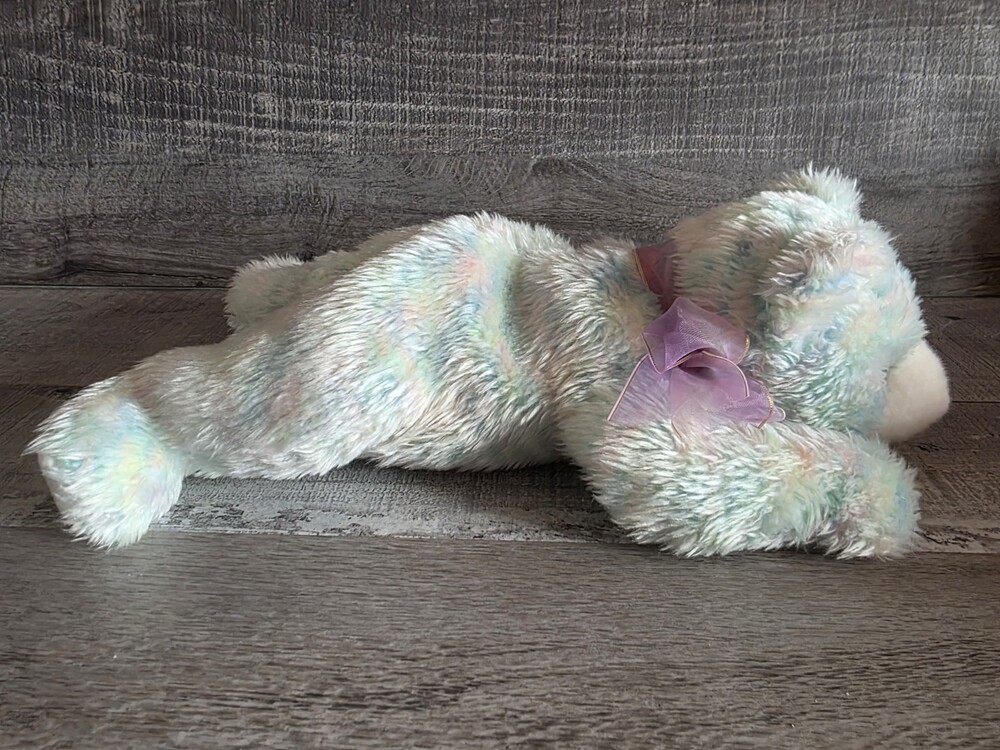 2001 TY Classic Gumdrop Rainbow Pastel Teddy Bear Plush 13" Stuffed Vtg g41